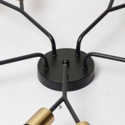 Moderne plafondlamp zwarte vintage kroonluchter