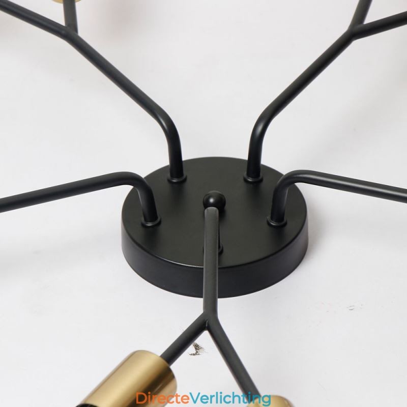 Moderne plafondlamp zwarte vintage kroonluchter