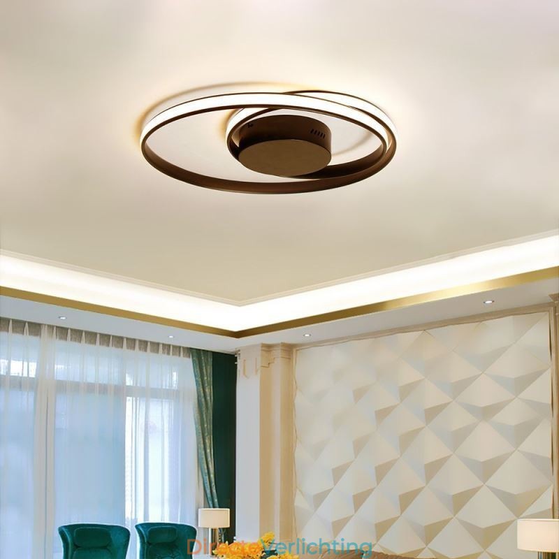 Moderne plafondlampen Dubbele ronde lampen