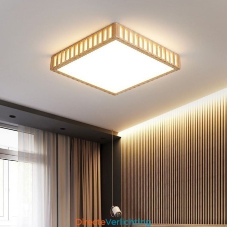 Japanse plafondlamp vierkante houten plafondlamp Japanse plafondlamp vierkante houten plafondlamp