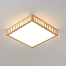 Japanse plafondlamp vierkante houten plafondlamp