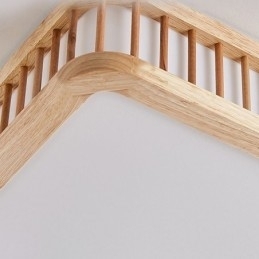Japanse plafondlamp vierkante houten plafondlamp