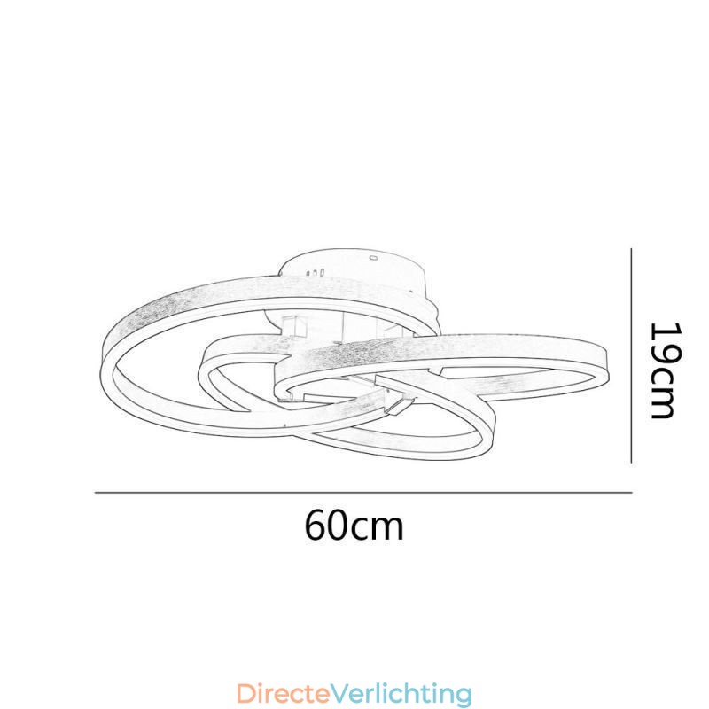 Moderne plafondlamp 3-rings plafondlamp