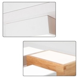Moderne acryl plafondlamp Geometrische houten plafondlamp