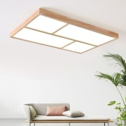 Moderne plafondlamp Minimalistische houten stijl plafondlamp met inbouwmontage