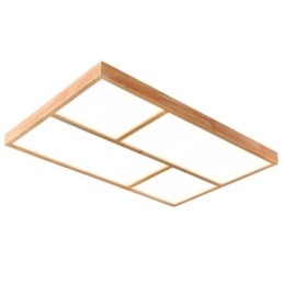 Moderne plafondlamp Minimalistische houten stijl plafondlamp met inbouwmontage