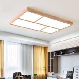 Moderne plafondlamp Minimalistische houten stijl plafondlamp met inbouwmontage