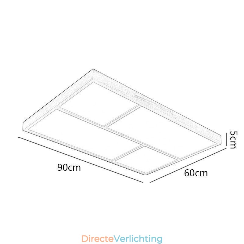 Moderne plafondlamp Minimalistische houten stijl plafondlamp met inbouwmontage