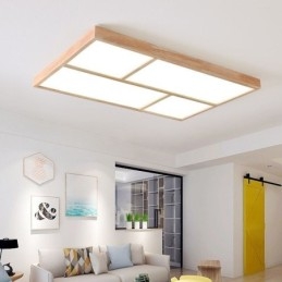Moderne plafondlamp Minimalistische houten stijl plafondlamp met inbouwmontage