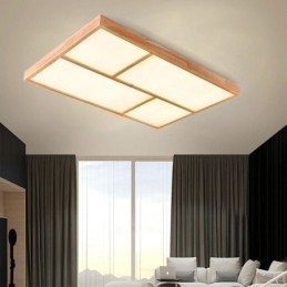 Moderne plafondlamp Minimalistische houten stijl plafondlamp met inbouwmontage