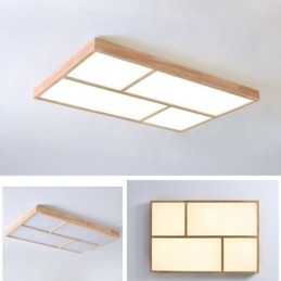 Moderne plafondlamp Minimalistische houten stijl plafondlamp met inbouwmontage