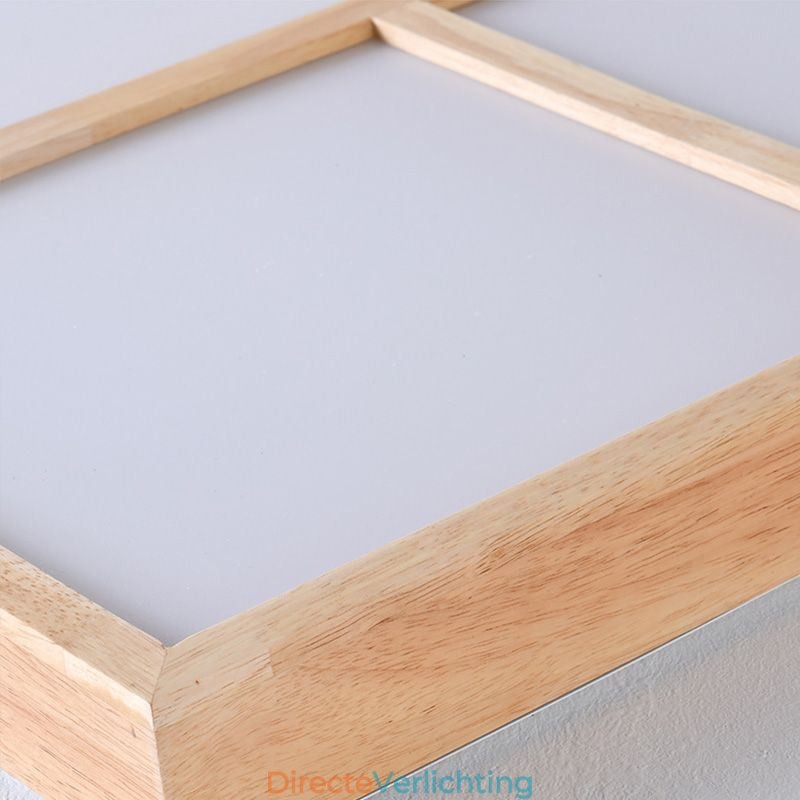 Moderne plafondlamp Minimalistische houten stijl plafondlamp met inbouwmontage