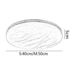 Japanse houten plafondlamp, ronde gegolfde plafondlamp van acryl