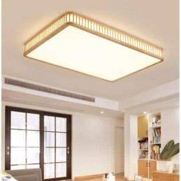 Japanse acryl plafondlamp Rechthoekige rubberhouten plafondlamp