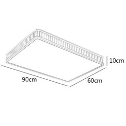 Japanse acryl plafondlamp Rechthoekige rubberhouten plafondlamp