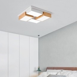 Moderne plafondlamp Geometrische houten plafondlamp