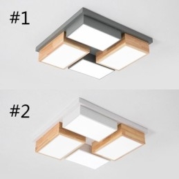 Moderne plafondlamp Geometrische houten plafondlamp