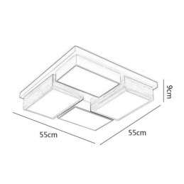 Moderne plafondlamp Geometrische houten plafondlamp