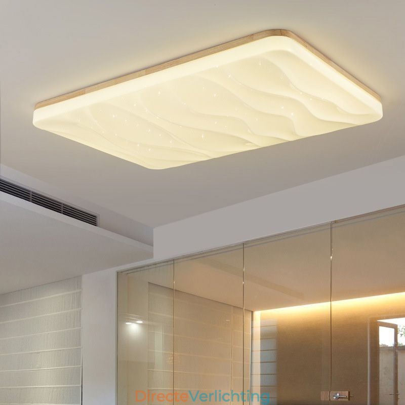 Japanse acryl plafondlamp rechthoekige gegolfde plafondlamp