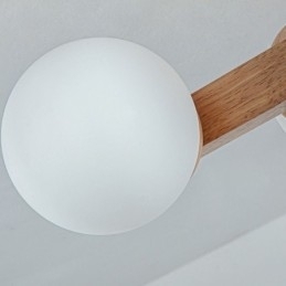Japanse houten plafondlamp Magic Bean Moleculaire plafondlamp