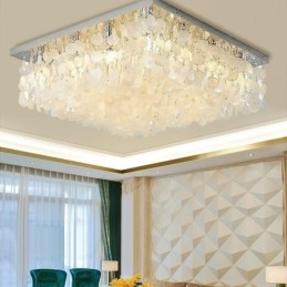 Moderne witte schelp plafondlamp inbouw kroonluchter