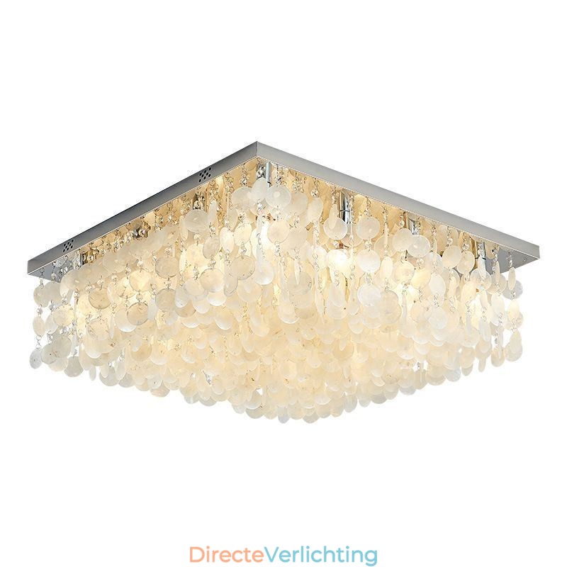 Moderne witte schelp plafondlamp inbouw kroonluchter
