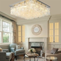 Moderne witte schelp plafondlamp inbouw kroonluchter