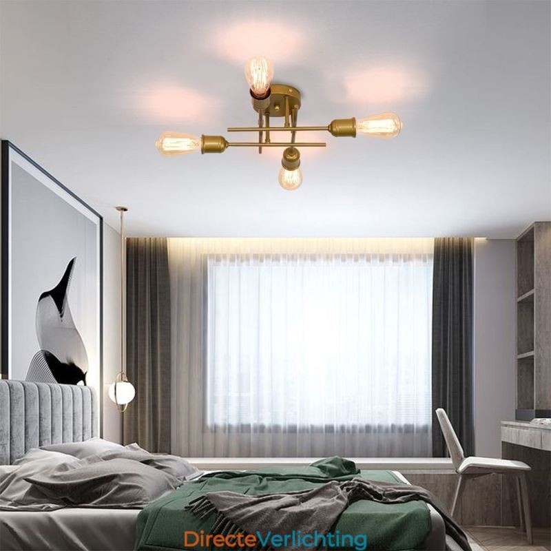 Plafondlamp met 4 fittingen voor inbouw