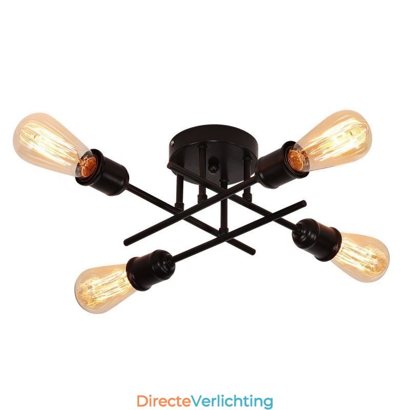 Plafondlamp met 4 fittingen voor inbouw