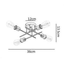 Plafondlamp met 4 fittingen voor inbouw
