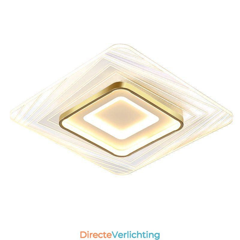 Plafondlamp, inbouw, vierkante plafondlamp