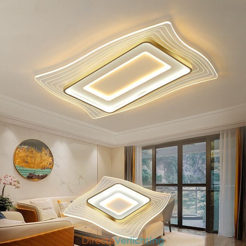 Moderne plafondlamp, inbouw, vierkante plafondlamp