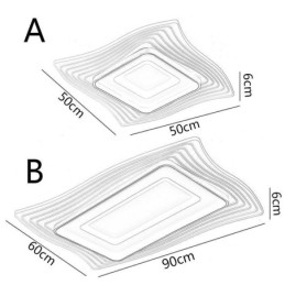 Moderne plafondlamp, inbouw, vierkante plafondlamp