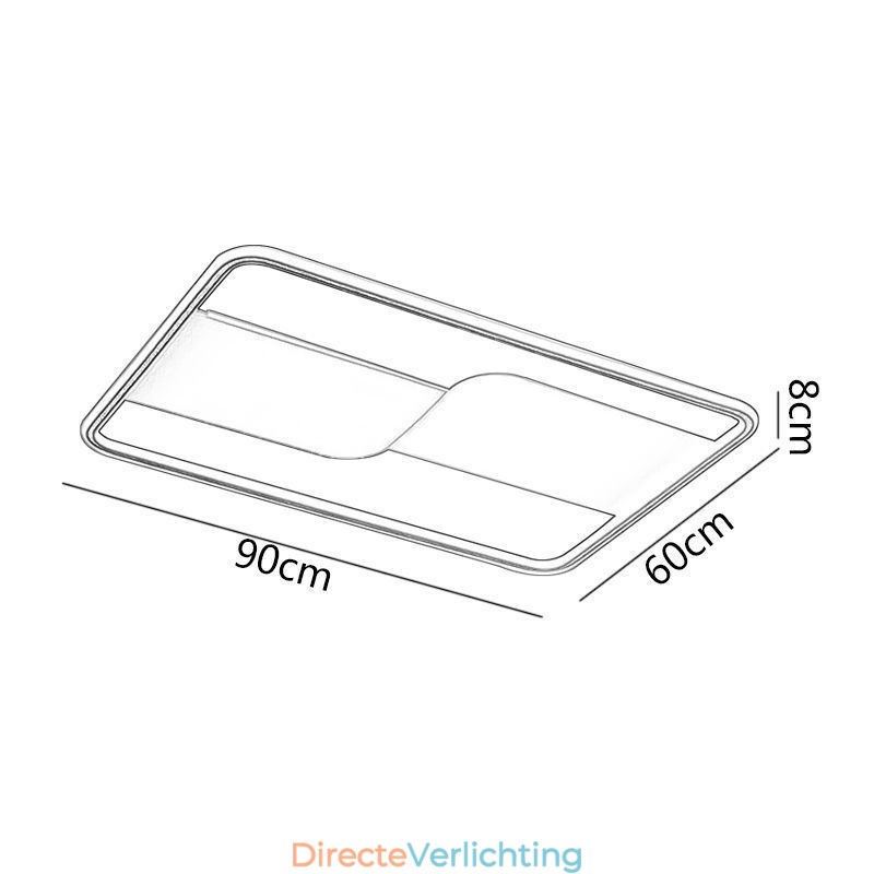 Moderne plafondlampen armatuur Rechthoekige plafondlampen 90*60cm
