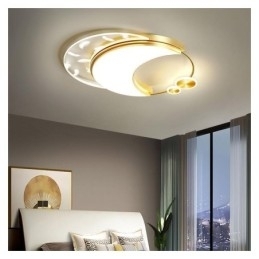 Moderne plafondlamp in maanvorm