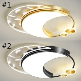 Moderne plafondlamp in maanvorm