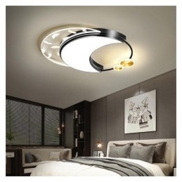 Moderne plafondlamp in maanvorm