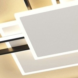 Moderne gouden plafondlamp met geometrische montage, 2 lagen