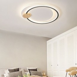 Moderne plafondlamp van acryl met 2 ringen