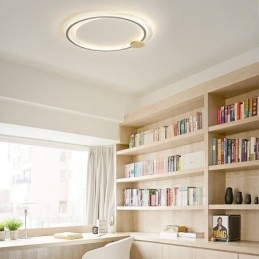 Moderne plafondlamp van acryl met 2 ringen