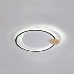 Moderne plafondlamp van acryl met 2 ringen