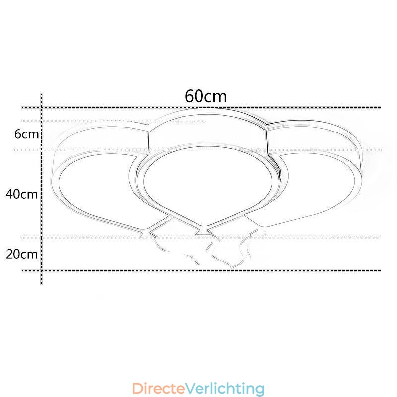 Moderne plafondlamp met plafondlamp in de vorm van een ballon