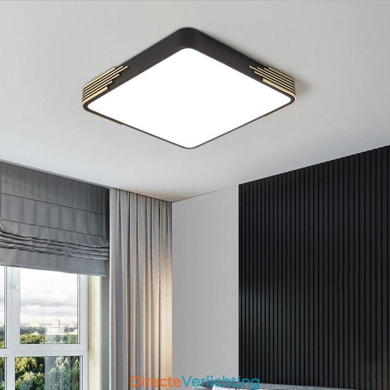 Moderne plafondlamp met inbouwmontage, vierkante plafondlamp