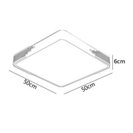 Moderne plafondlamp met inbouwmontage, vierkante plafondlamp