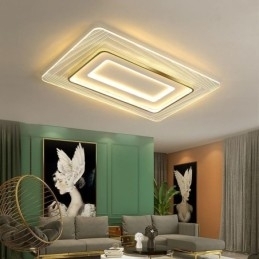 Rechthoekige plafondlamp met inbouwmontage Minimalistische ultradunne plafondlamp van acryl