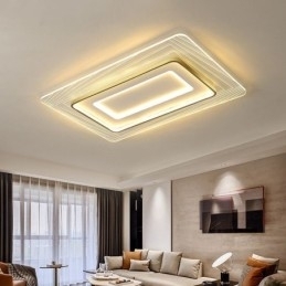 Rechthoekige plafondlamp met inbouwmontage Minimalistische ultradunne plafondlamp van acryl
