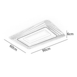 Rechthoekige plafondlamp met inbouwmontage Minimalistische ultradunne plafondlamp van acryl