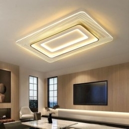 Rechthoekige plafondlamp met inbouwmontage Minimalistische ultradunne plafondlamp van acryl