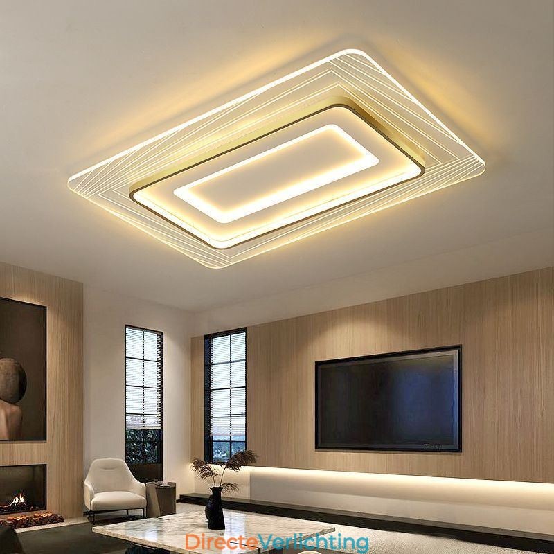 Rechthoekige plafondlamp met inbouwmontage Minimalistische ultradunne plafondlamp van acryl