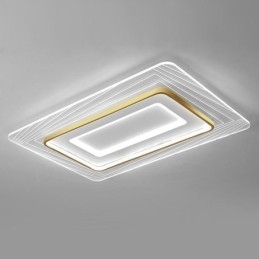 Rechthoekige plafondlamp met inbouwmontage Minimalistische ultradunne plafondlamp van acryl